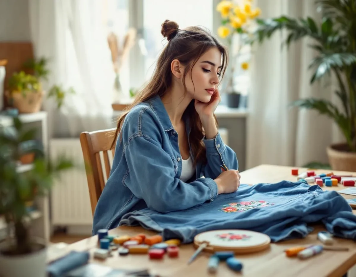 Relooker ses vêtements avec broderie et peinture textile